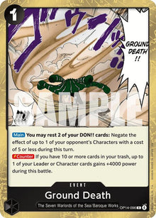 Ground Death OP14-096 Rare The Azure Sea's Seven One Piece Foil Near Mint