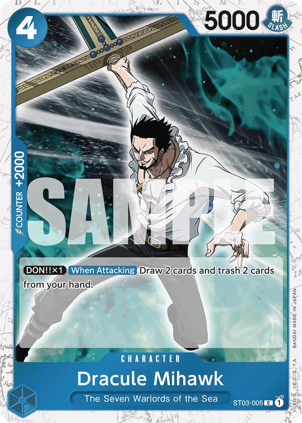 Dracule Mihawk (Jolly Roger Foil) ST03-005 Premium Booster -The Best- One Piece NM