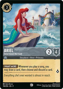 Ariel - Determined Mermaid 196/204 Common Fabled Lorcana Near Mint