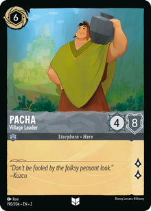 Pacha - Village Leader 190/204 Uncommon Rise of the Floodborn Lorcana Near Mint