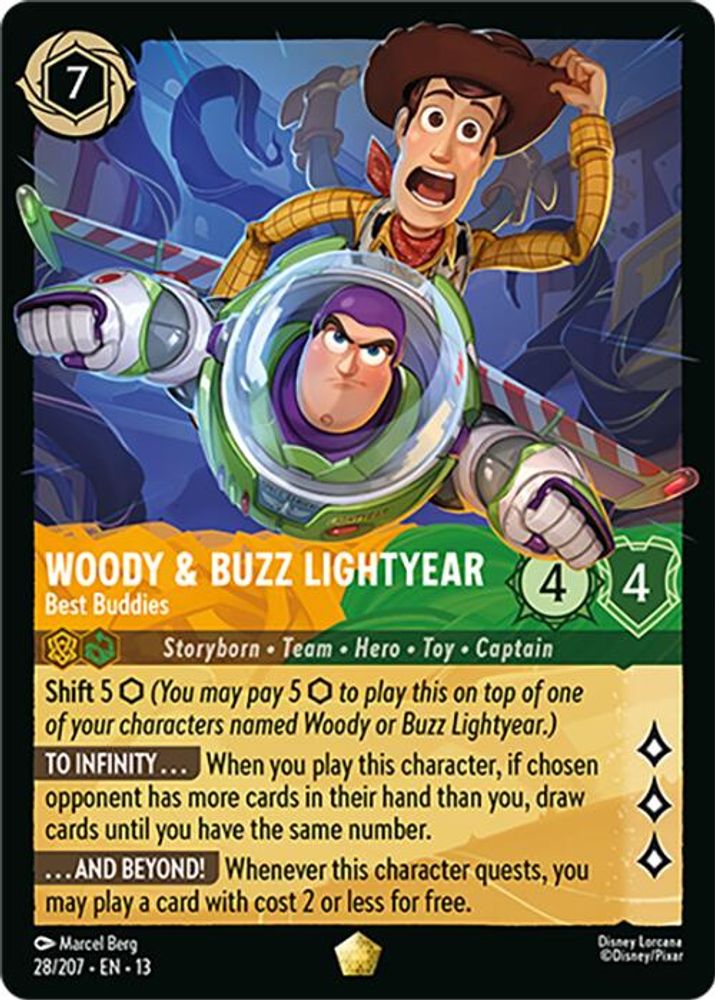 Woody & Buzz Lightyear - Best Buddies 28/204 Attack of the Vine! Lorcana NM