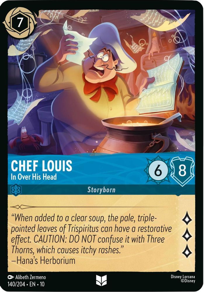Chef Louis - In Over His Head 140/204 Uncommon Whispers in the Well Lorcana NM