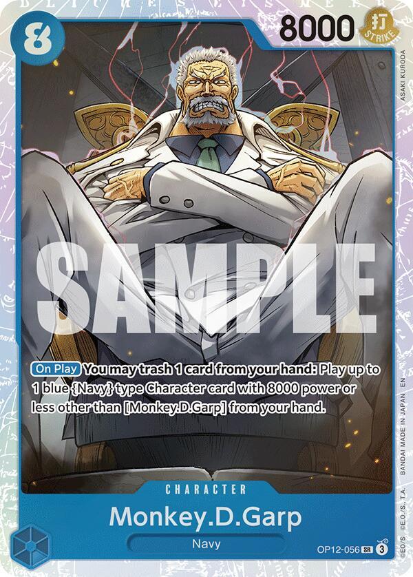 Monkey.D.Garp OP12-056 Super Rare Legacy of the Master One Piece Foil Near Mint