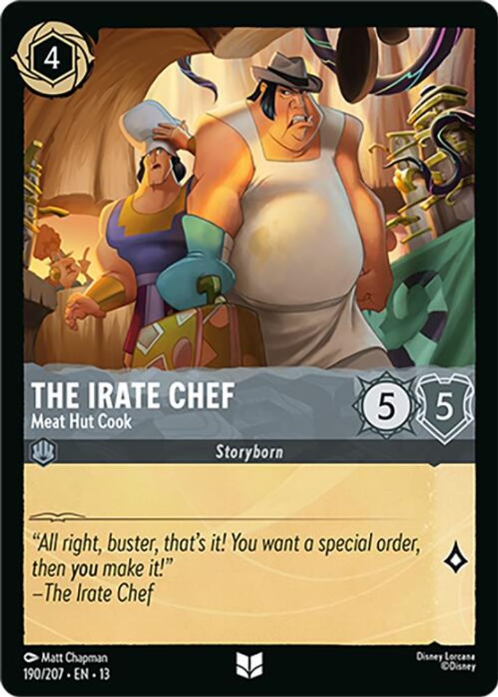 The Irate Chef - Meat Hut Cook 190/204 Uncommon Attack of the Vine! Lorcana NM