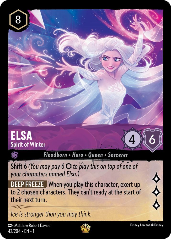 Elsa - Spirit of Winter 42/204 Legendary The First Chapter Lorcana Near Mint