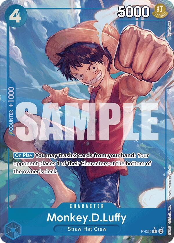 Monkey.D.Luffy (P-055) (Full Art) P-055 Premium Booster -The Best- One Piece Foil NM