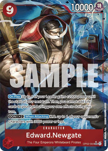 Edward.Newgate (Alternate Art) OP02-004 Premium Booster -The Best- One Piece Foil NM