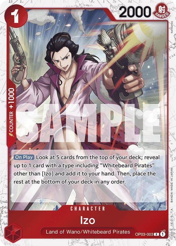 Izo (Jolly Roger Foil) OP03-003 Rare Premium Booster -The Best- One Piece NM