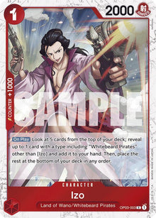 Izo (Jolly Roger Foil) OP03-003 Rare Premium Booster -The Best- One Piece NM