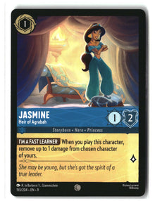Jasmine - Heir of Agrabah 155/204 Common Fabled Lorcana Lightly Played