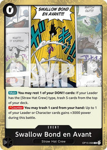 Swallow Bond en Avant OP15-096 Rare Adventure on Kami's Island One Piece Foil NM