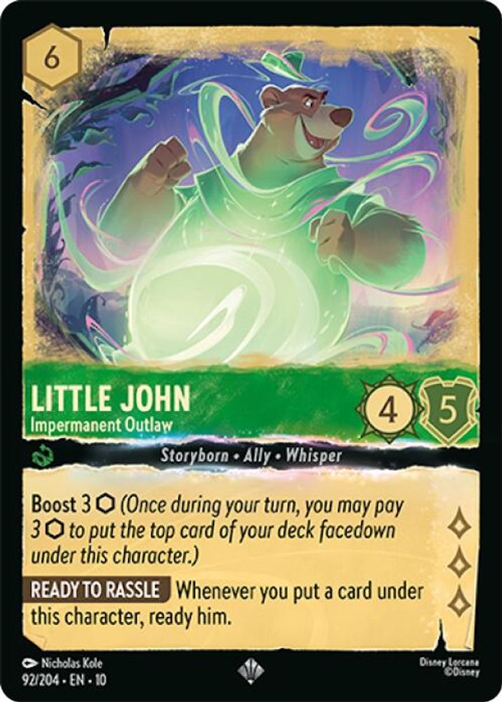 Little John - Impermanent Outlaw 92/204 Whispers in the Well Lorcana NM