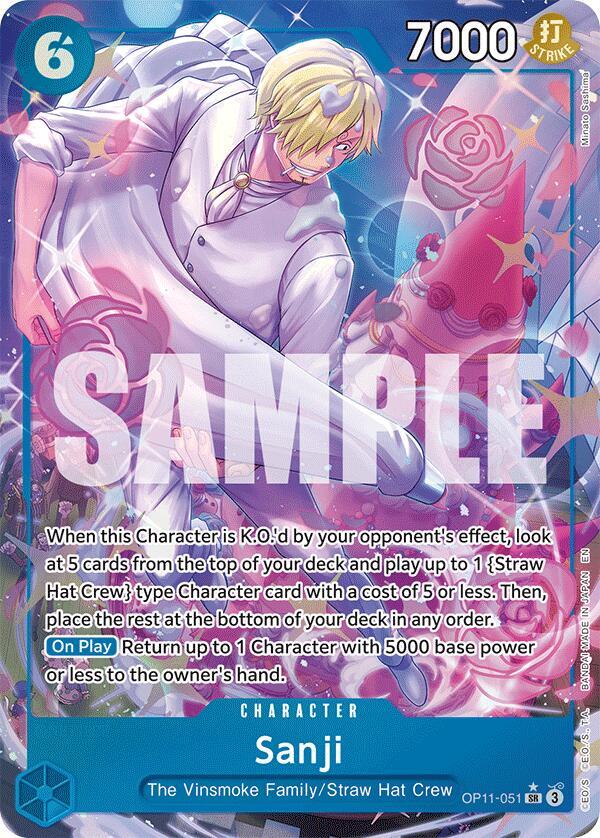 Sanji (Alternate Art) OP11-051 A Fist of Divine Speed One Piece Foil NM