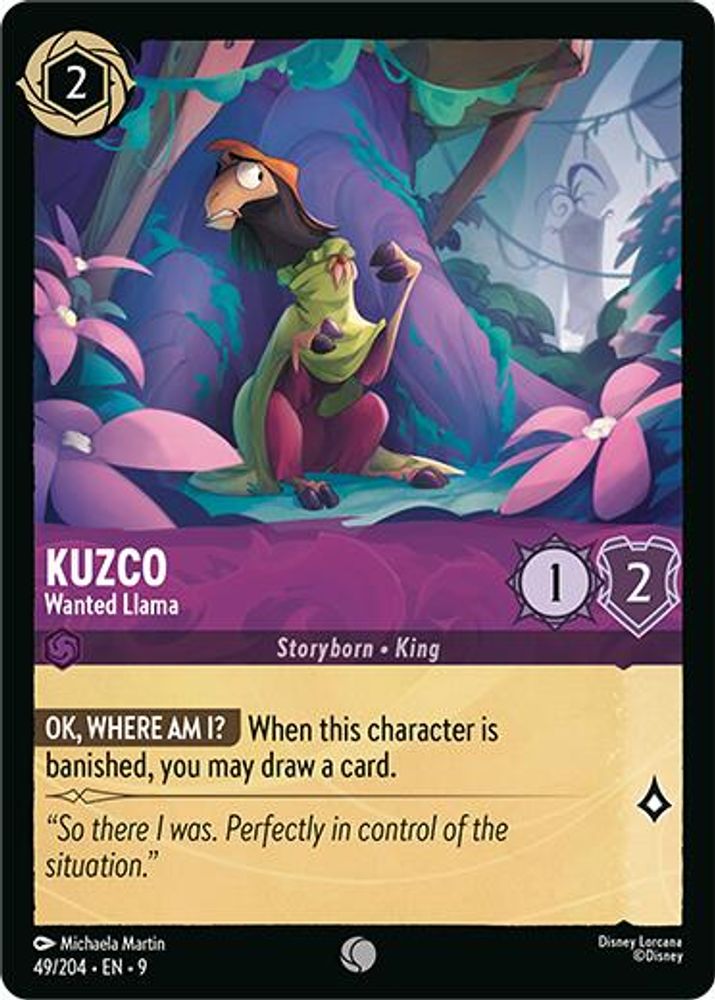 Kuzco - Wanted Llama 49/204 Common Fabled Lorcana Near Mint