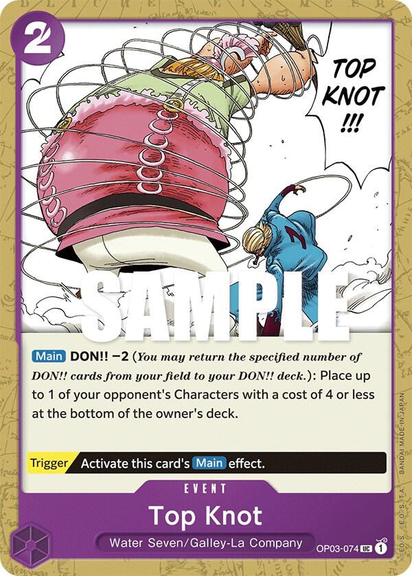 Top Knot OP03-074 Uncommon Pillars of Strength One Piece Near Mint