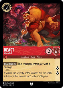 Beast - Wounded 103/204 Uncommon Ursula's Return Lorcana Near Mint
