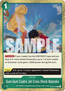 Gum-Gum Cuatro Jet Cross Shock Bazooka OP09-039 Emperors in the New World One Piece Foil NM