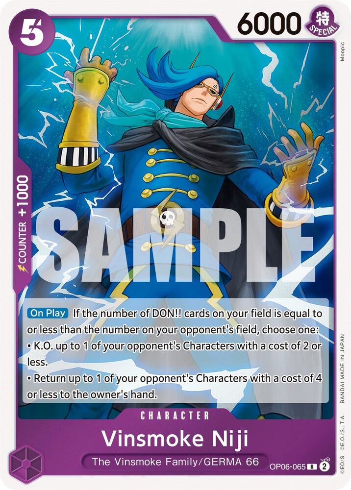 Vinsmoke Niji (065) OP06-065 Rare Wings of the Captain One Piece Foil Near Mint