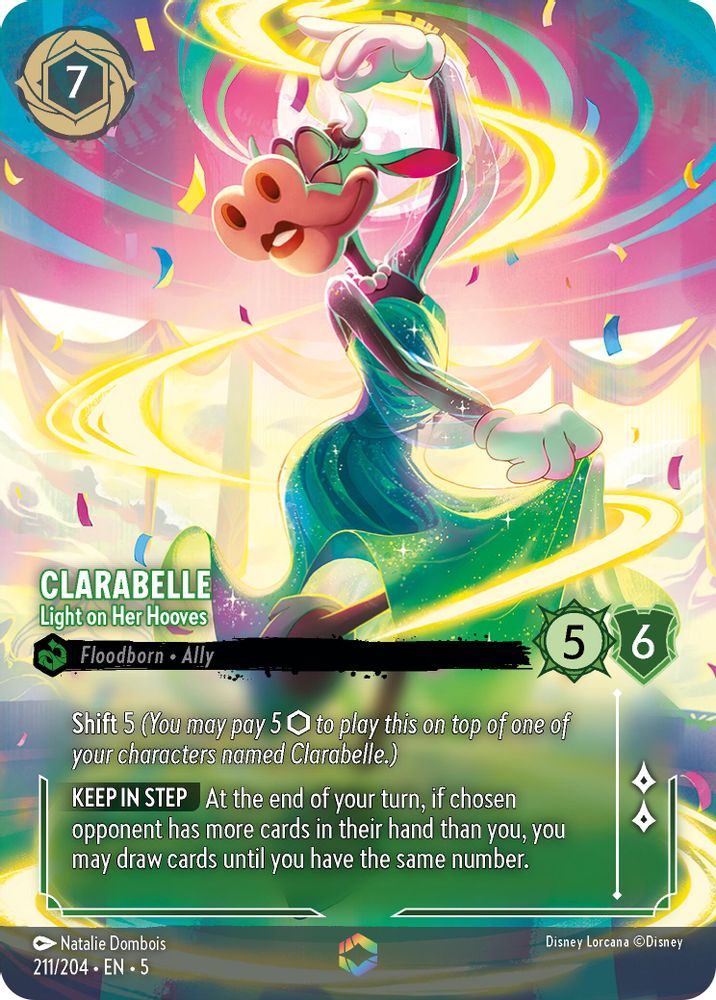 Clarabelle - Light on Her Hooves (Enchanted) 211/204 Lorcana Holo NM
