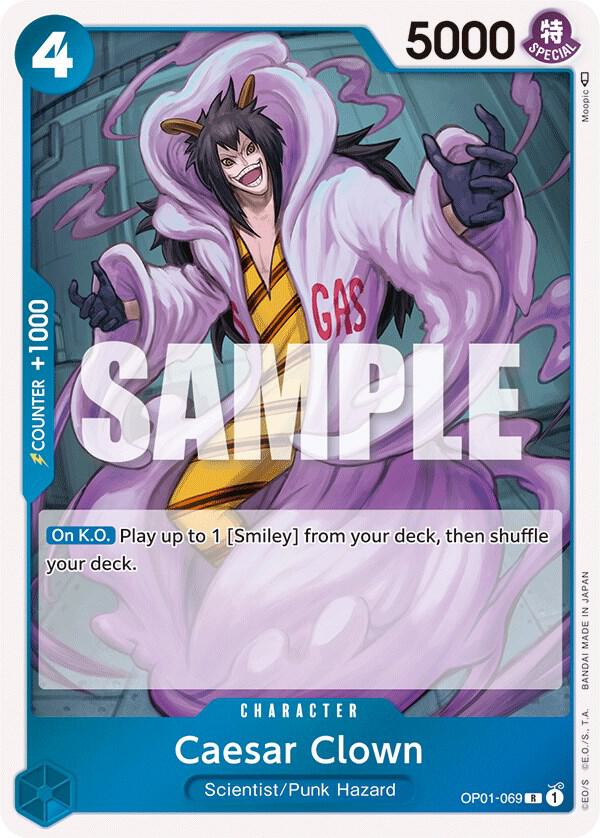 Caesar Clown OP01-069 Rare Romance Dawn One Piece Foil Near Mint
