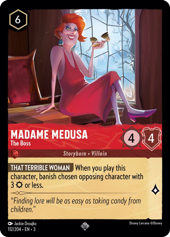 Madame Medusa - The Boss 112/204 Super Rare Into the Inklands Lorcana Near Mint