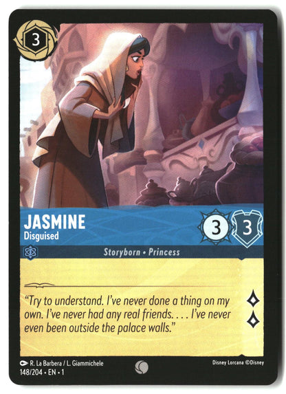 Jasmine - Disguised 148/204 Common The First Chapter Lorcana Lightly Played