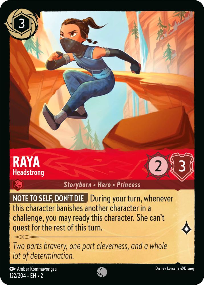 Raya - Headstrong 122/204 Common Rise of the Floodborn Lorcana Near Mint