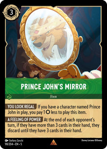 Prince John's Mirror 98/204 Rare Shimmering Skies Lorcana Near Mint