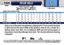 Taylor Walls - 2026 Topps Chrome - #104 back