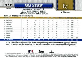 Noah Cameron - 2026 Topps Chrome - #118 back