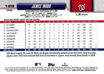 James Wood - 2026 Topps Chrome - #128 back