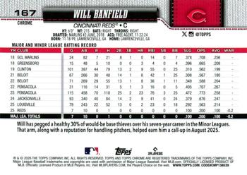 Will Banfield - 2026 Topps Chrome - #167 back