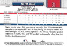 Payton Tolle - 2026 Topps Chrome - #177 back
