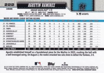 Agustín Ramírez - 2026 Topps Chrome - #222 back