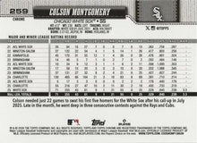 Colson Montgomery - 2026 Topps Chrome - #259 back