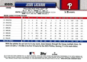 Jesús Luzardo - 2026 Topps Chrome - #265 back