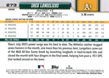 Shea Langeliers - 2026 Topps Chrome - #273 back