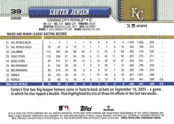 Carter Jensen - 2026 Topps Chrome - #39 back