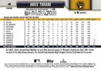 Brice Turang - 2026 Topps Chrome - #4 back