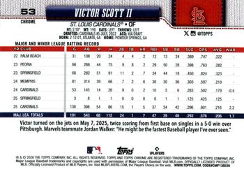 Victor Scott II - 2026 Topps Chrome - #53 back
