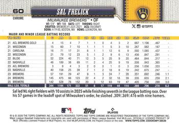 Sal Frelick - 2026 Topps Chrome - #60 back