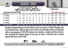 Ezequiel Tovar - 2026 Topps Chrome - #8 back
