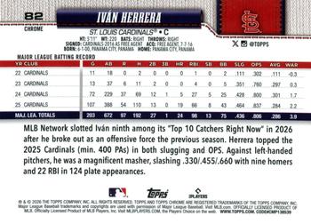 Iván Herrera - 2026 Topps Chrome - #82 back