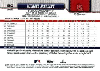 Michael McGreevy - 2026 Topps Chrome - #90 back