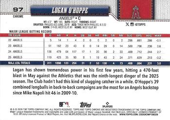 Logan O'Hoppe - 2026 Topps Chrome - #97 back