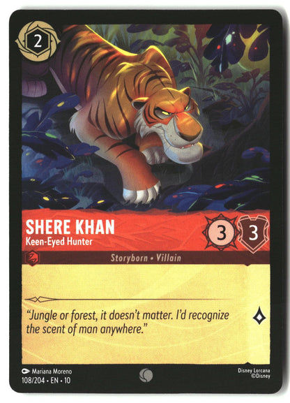Shere Khan - Keen-Eyed Hunter 108/204 Common Whispers in the Well Lorcana LP