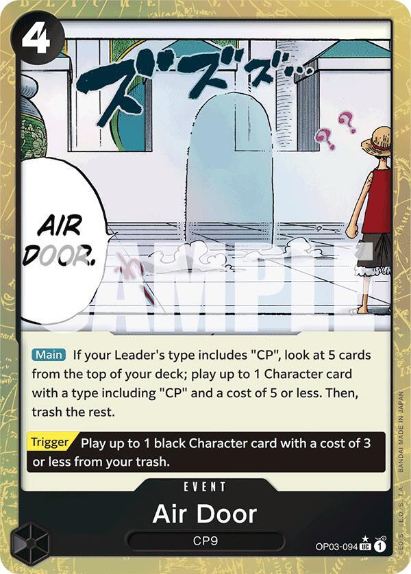 Air Door (Textured Foil) OP03-094 Premium Booster -The Best- One Piece NM