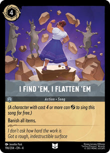 I Find 'Em, I Flatten 'Em 196/204 Uncommon Ursula's Return Lorcana Near Mint