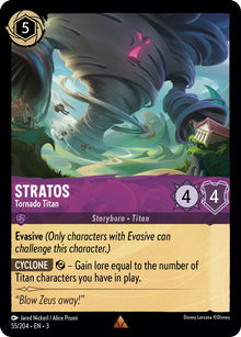Stratos - Tornado Titan 55/204 Rare Into the Inklands Lorcana Near Mint