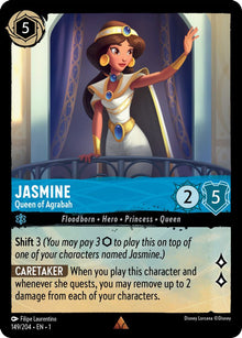 Jasmine - Queen of Agrabah 149/204 Rare The First Chapter Lorcana Near Mint